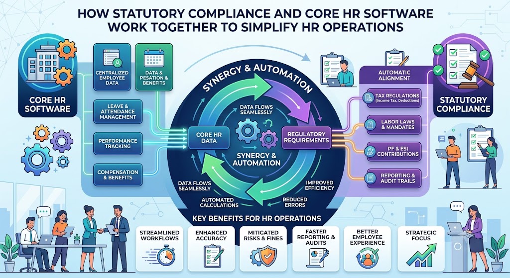 How Statutory Compliance and Core HR Software Work Together to Simplify HR Operations